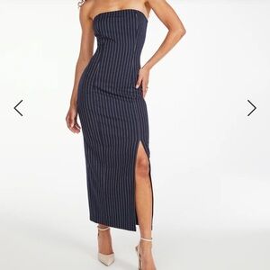 Suiting Tube Midi Dress